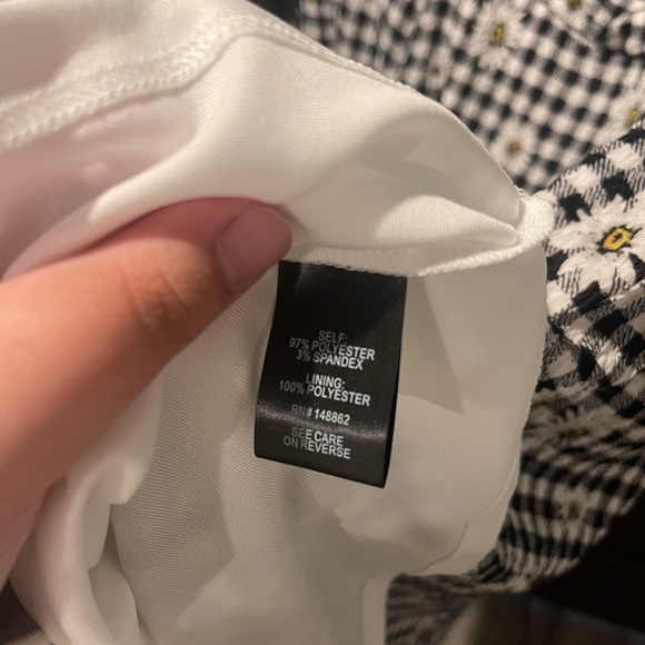 Torrid Strapless Off the Shoulder Black and White Floral Dress - Picture 6 of 7